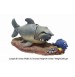 Shark Chasing Two Fishes